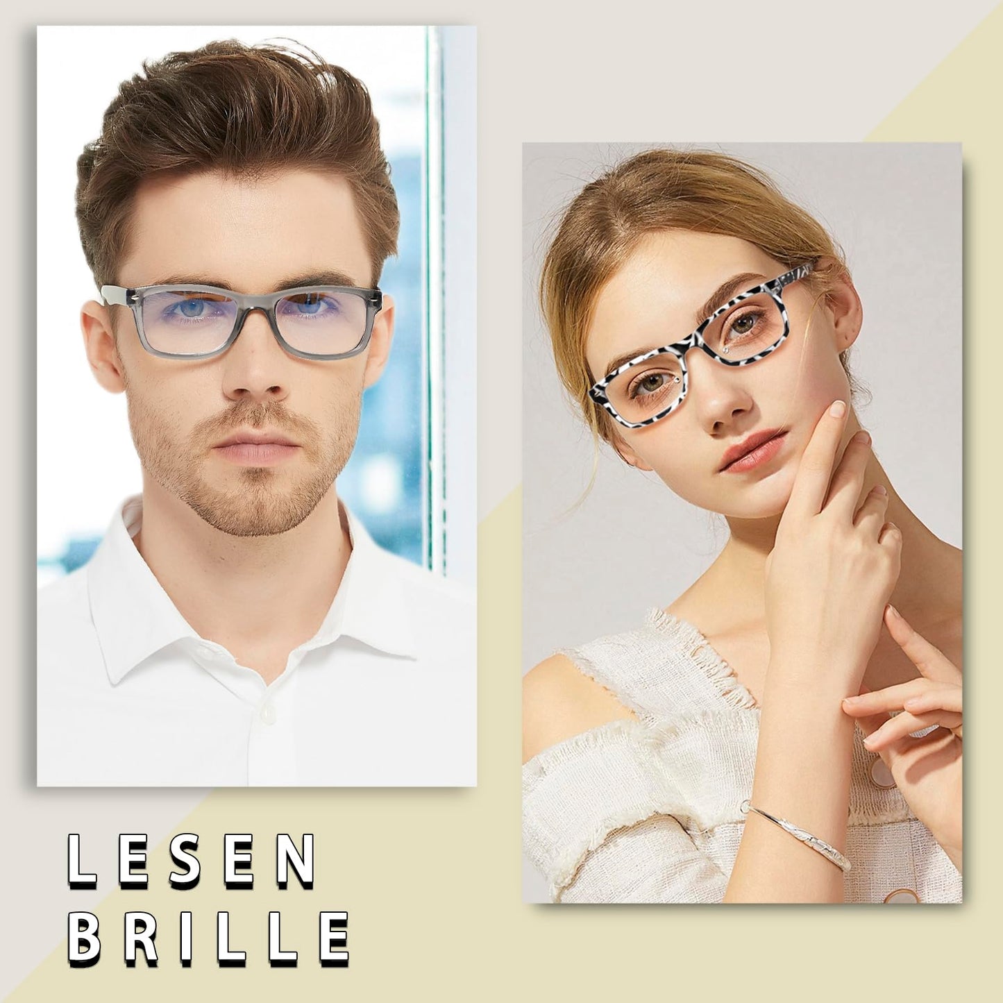 COJWIS 5 Pack Lesebrille Blaulichtfilter Brille Herren Damen Schwarz Leser Computer Brillen Feder Scharnier Lesebrillen (5 Schwarz, 2.75, Dioptrien)