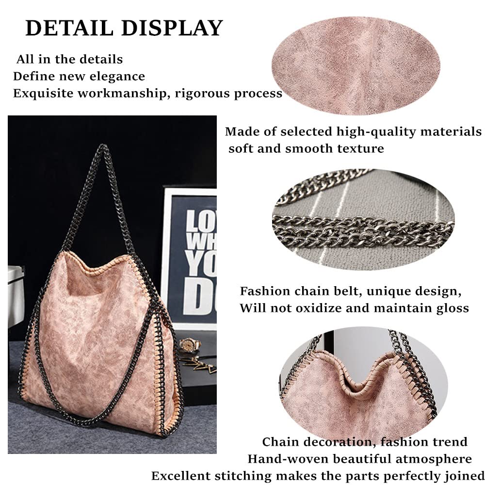 Women’s Chain Crossbody Bag – Large Hobo Shoulder Bag