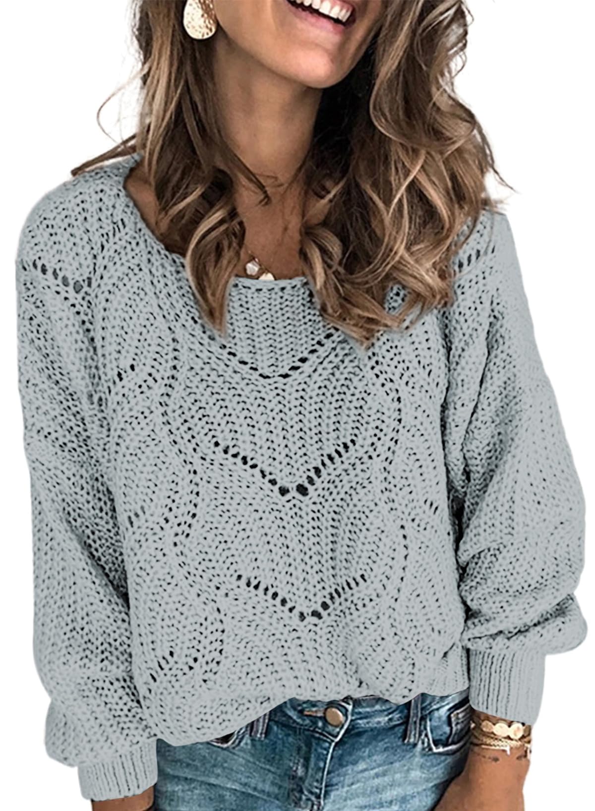 Dokotoo Women’s Knit Sweater – Elegant Crewneck Pullover