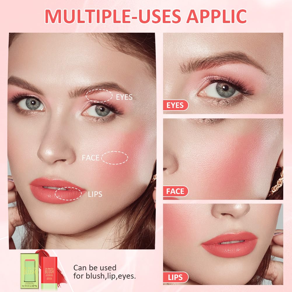 LOPHE Cream Blush Stick - 3 Pieces Set