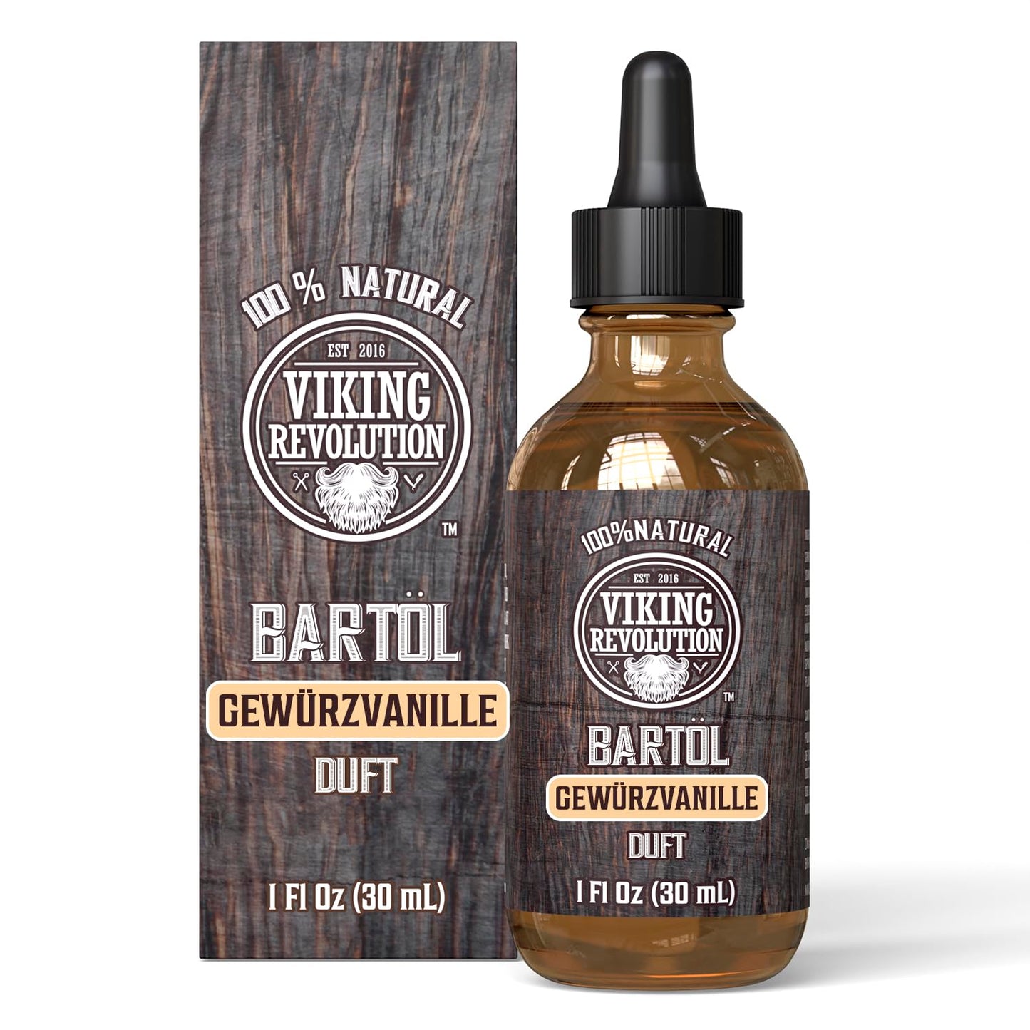Viking Revolution - Bartöl - Macht Weich, Schützt und Stärkt - Natürliches Argan- und Jojobaöl - Bartöl Herren - Geschenke Für Männer - Sandelholz - 30 ml