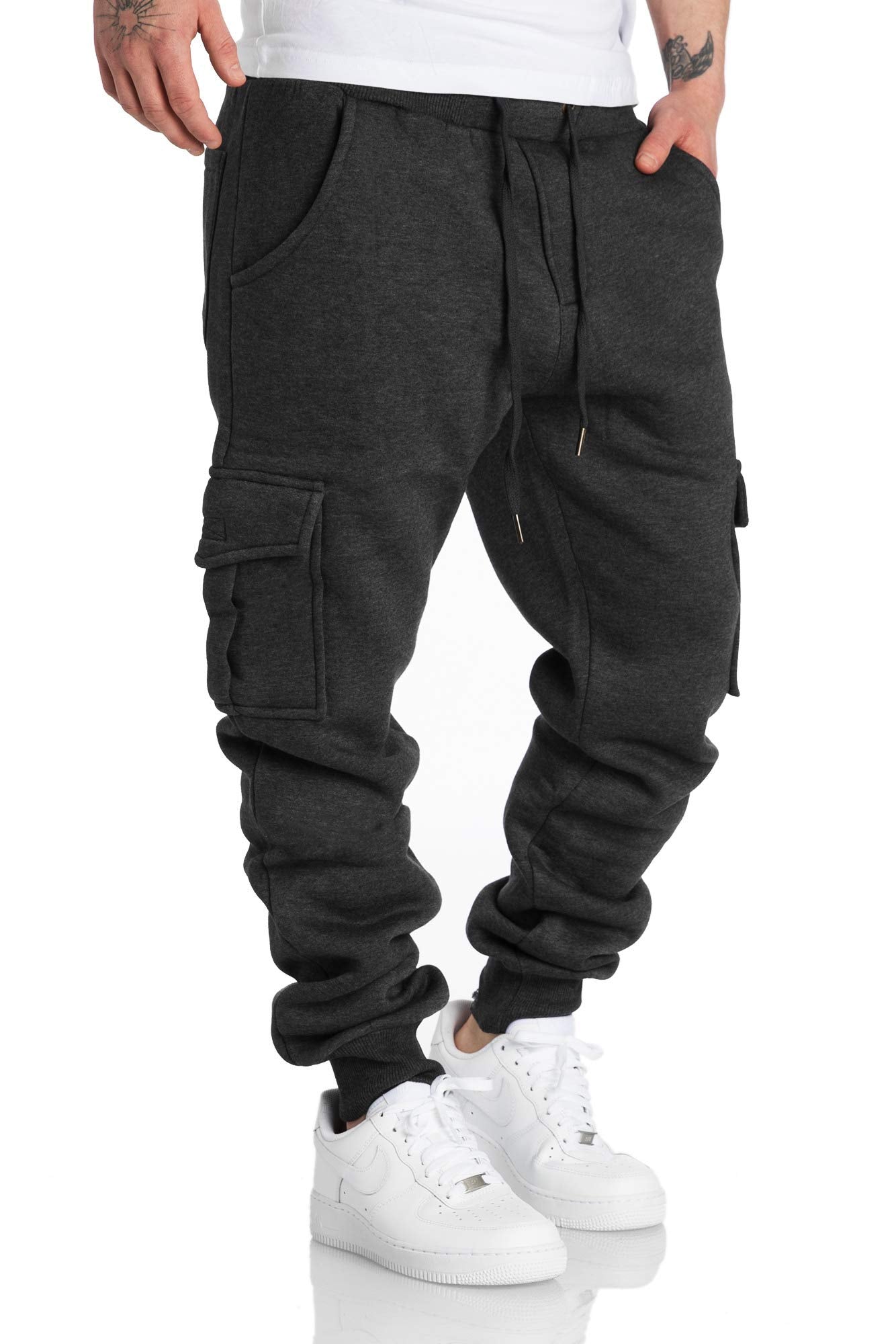 Amaci&Sons Men’s Cargo Jogger Sweatpants – Athletic Training Pants
