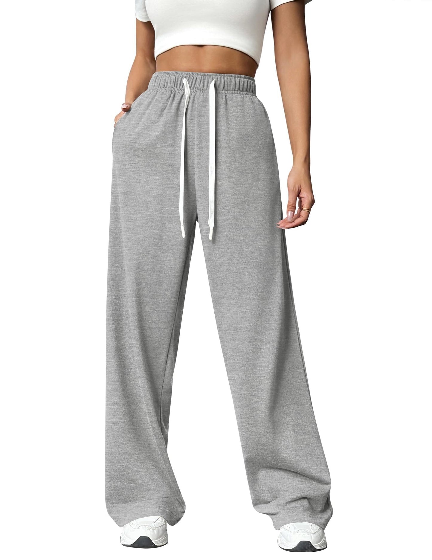 PINSPARK Women’s Jogger Pants – High-Waist Baggy Sweatpants