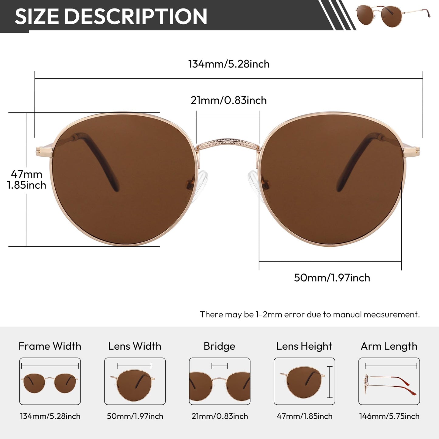 EFE Sonnenbrille-Herren-Damen-Polarisiert-Rechteckig-Sonnenbrillen Unisex Retro Klassische Vintage Polarisierte Brille UV400 Schutz Classic Sunglasses Eckig für Fahren