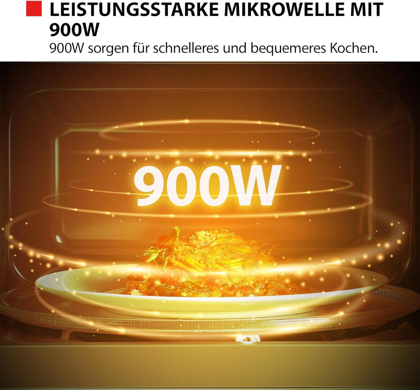 Toshiba MW2-MG20PF(BK)/GE Mikrowellenherd 800 W mit knuspriger Grill- & Kombigarfunktion, 5 Leistungsstufen, 1000 W Grillleistung, Schwarz