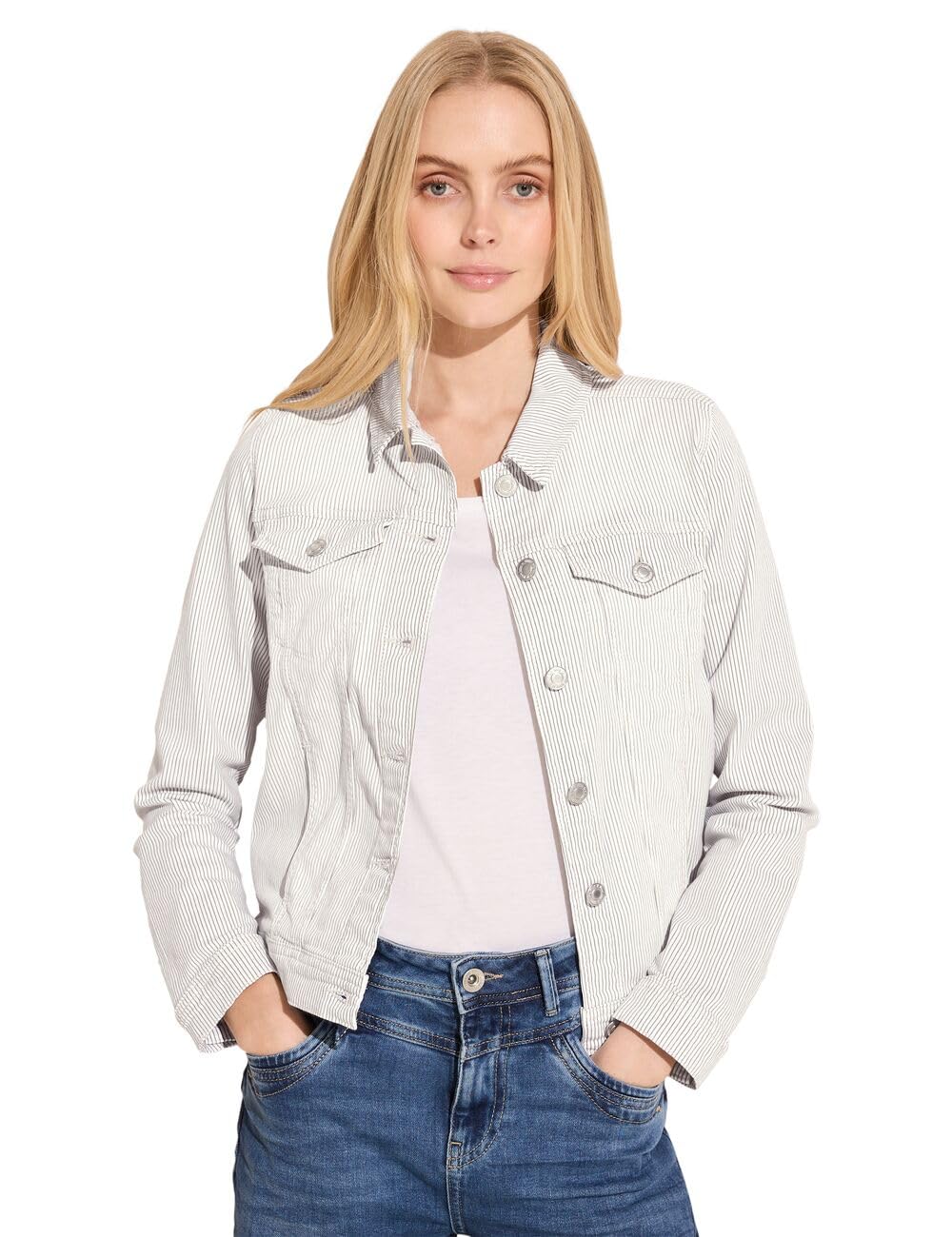 Street One Women’s Striped Denim Jacket