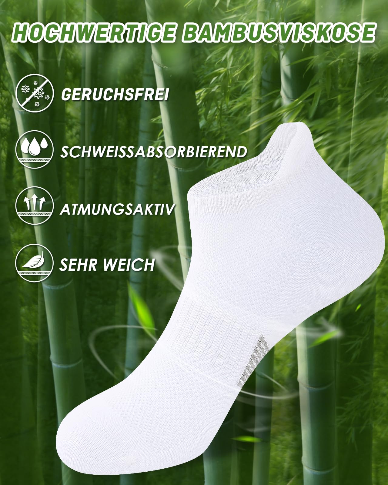 inaWarm Women's Bamboo Sneaker Socks 6 Pairs