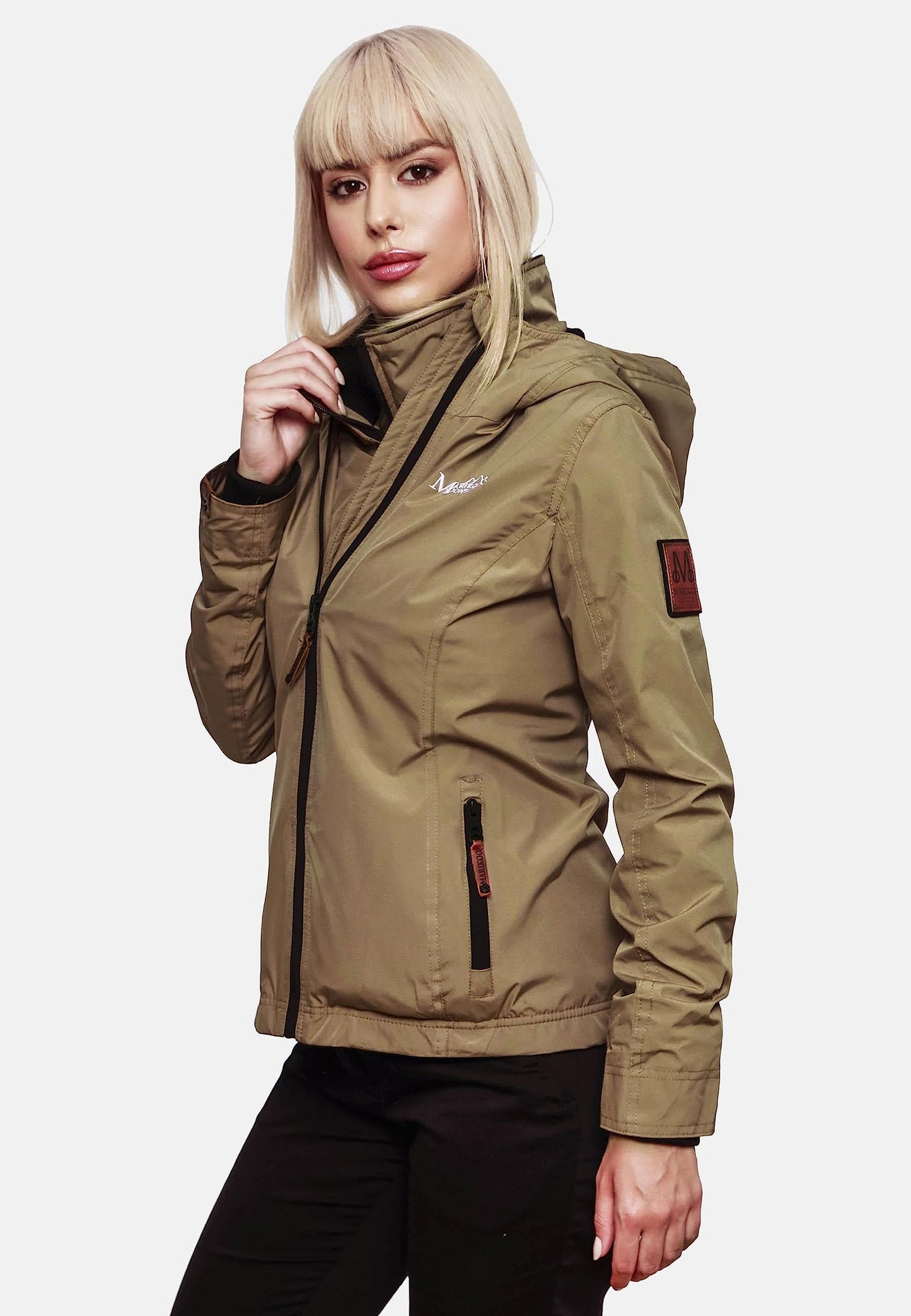 MARIKOO Women’s Fleece-Lined Windbreaker – Lightweight Outdoor Jacket