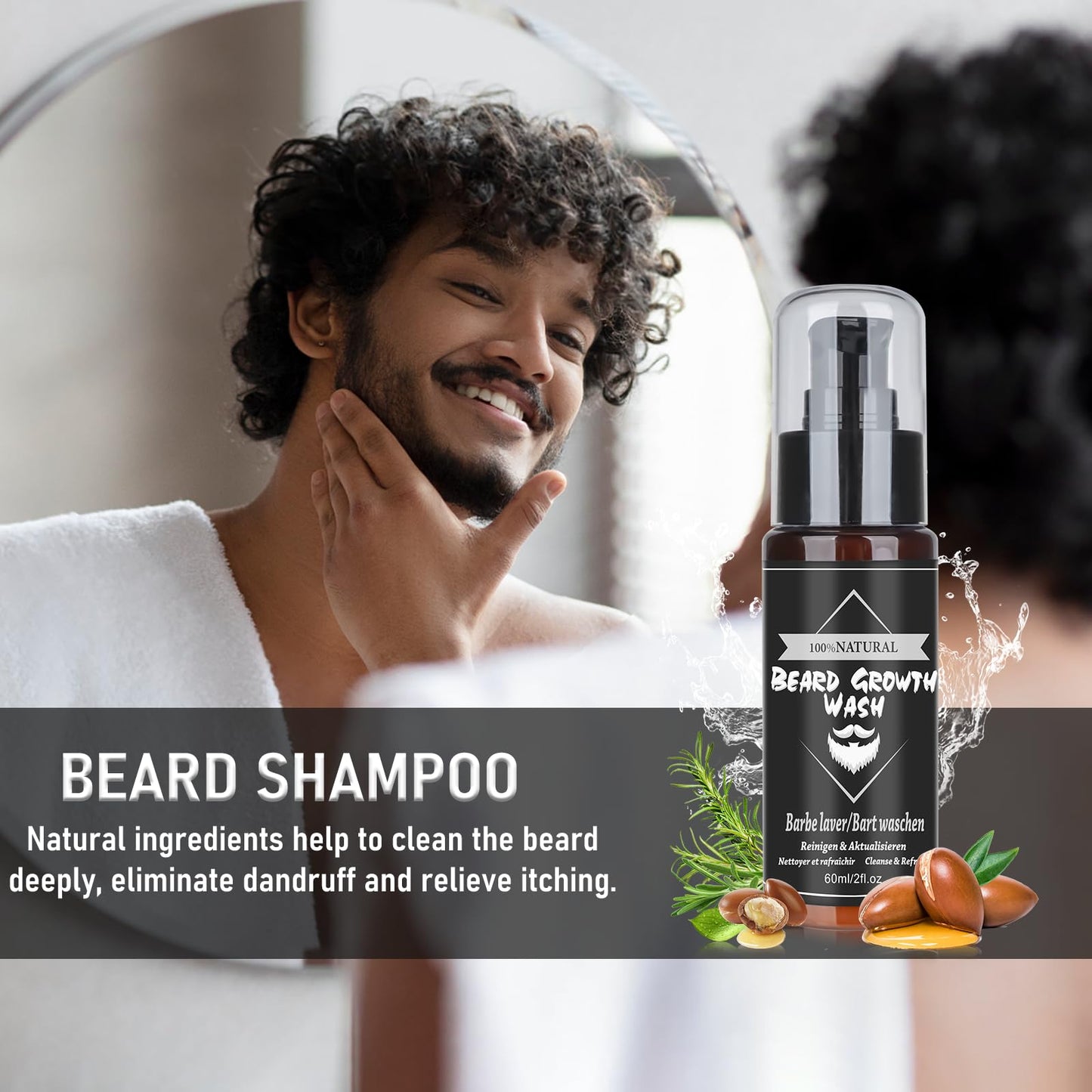 CUSMAY Bartpflege Set für Männer 9 Teilig,Geschenke Bart Set Herren mit Natürlich Bartshampoo,Bartöl,Bartbalsam,Bartkamm,Bartbürste,Bartschere, Männer Geschenkset für Vatertag Valentinstag Weih