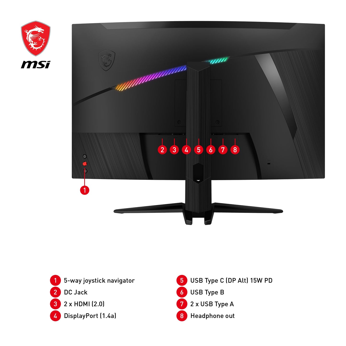 MSI G2422C 23,6 Zoll FHD Curved Gaming Monitor - 1500R 1920 x 1080 VA Panel, 180Hz / 1ms, Adaptive Sync - DP 1.2a, HDMI 2.0b CEC