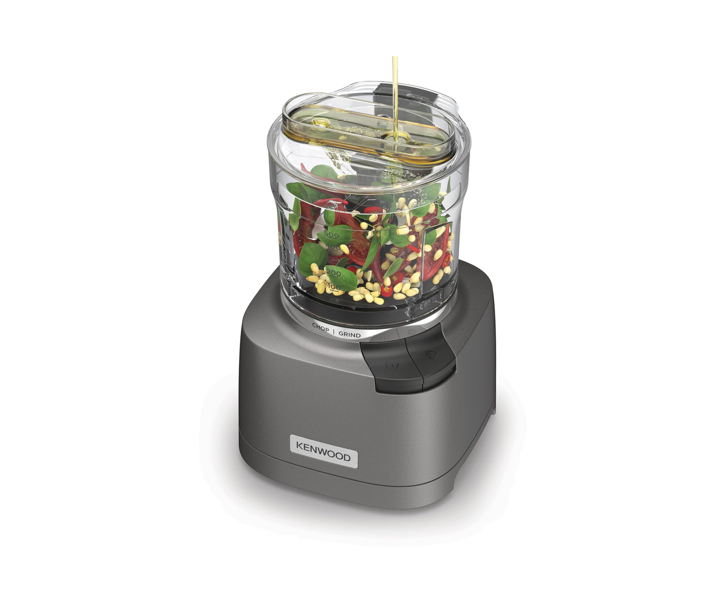 Kenwood Easy Chop CHP61.100WH Zerkleinerer, elektrischer Mini Universalzerkleinerer mit 2 Geschwindigkeitsstufen, 0,5 l Arbeitsbehälter, 500 Watt, Weiß