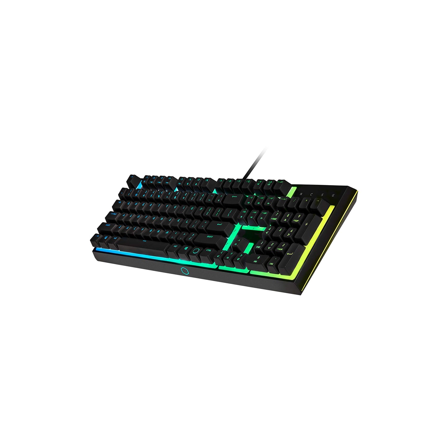 Cooler Master MS110 RGB-Tastatur & Gaming-Maus Kombination – Lineare mem-chanische Schalter, 26 Anti-Ghosting Tasten, On-Board-Steuerung, Gaming Maus mit 4 DPI-Einstellungen – DE Layout QWERTZ