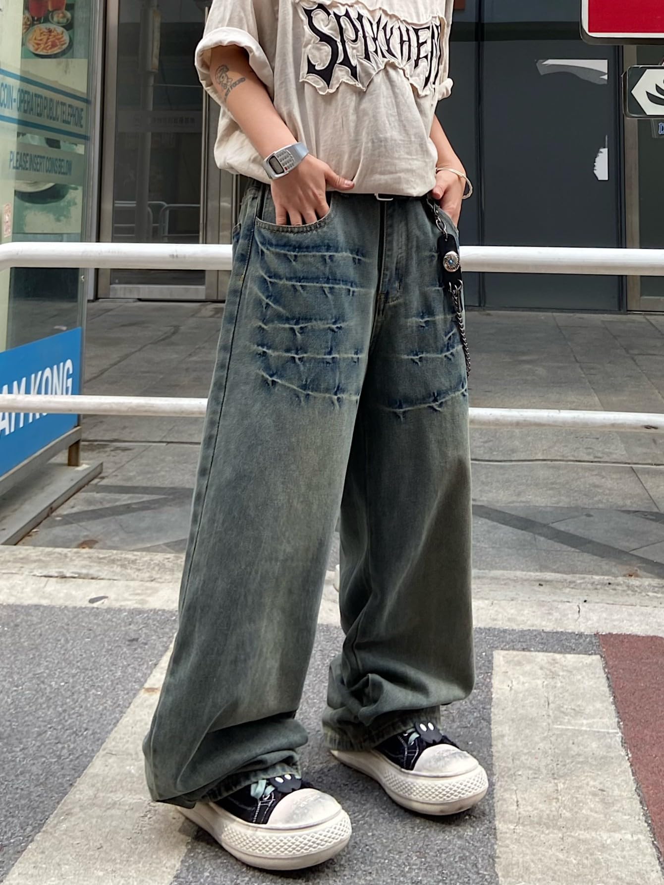 Zewool Men’s Distressed Baggy Jeans