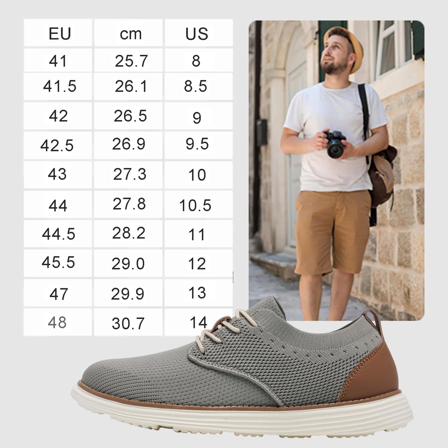 SHULOOK Men's Summer Shoes – Lightweight Breathable Walking Sneakers