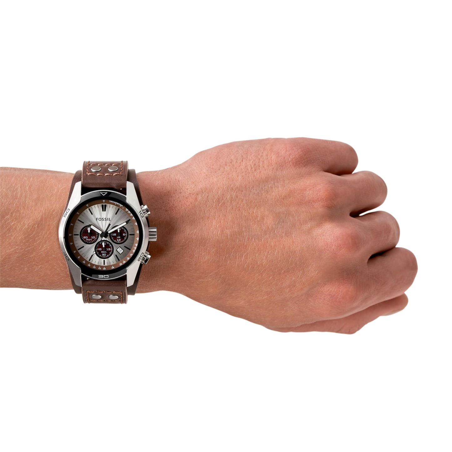 Fossil Coachman Uhr für Herren, Chronographenwerk mit Edelstahl- oder Lederarmband