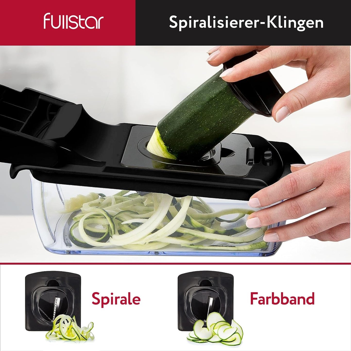 Gemüseschneider Spiralschneider Gemüsehobel - Gemüse Schneider Zwiebelschneider Kartoffelschneider Obstschneider - Vegetable Chopper Cutter Dicer (4-in-1 - Weiß)