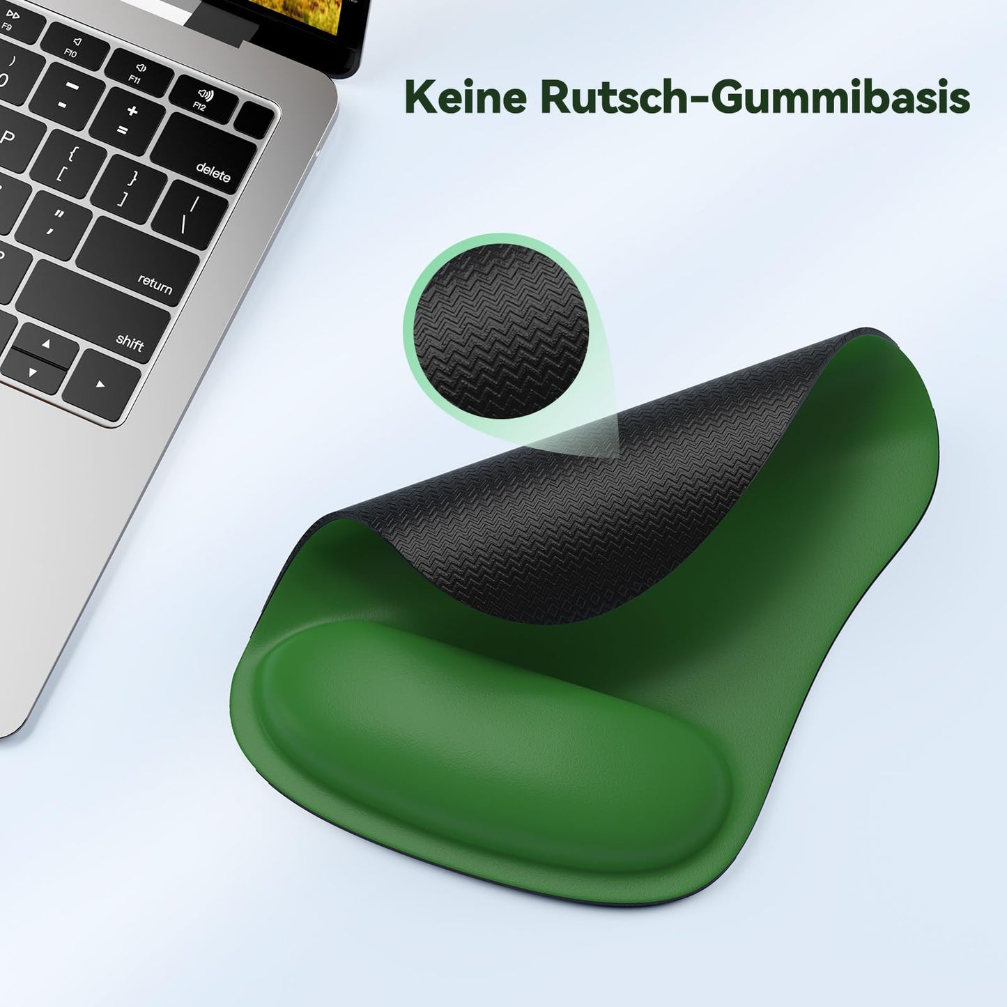 TECKNET Mauspad mit Gelkissen, Memory Foam Mousepad Ergonomisches Wasserdicht Komfort Mausmatte mit Handgelenkpolster Handauflage für Alle Maus Offfice Heim Computer Laptop