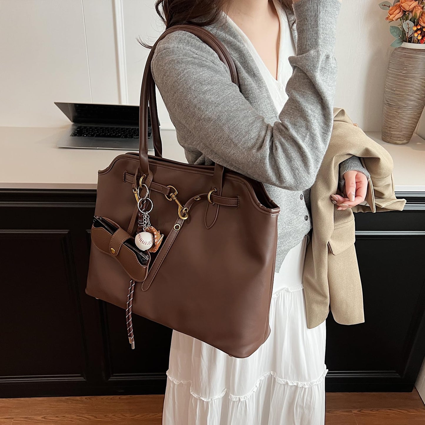 Unisoul Suede Handbag for Women