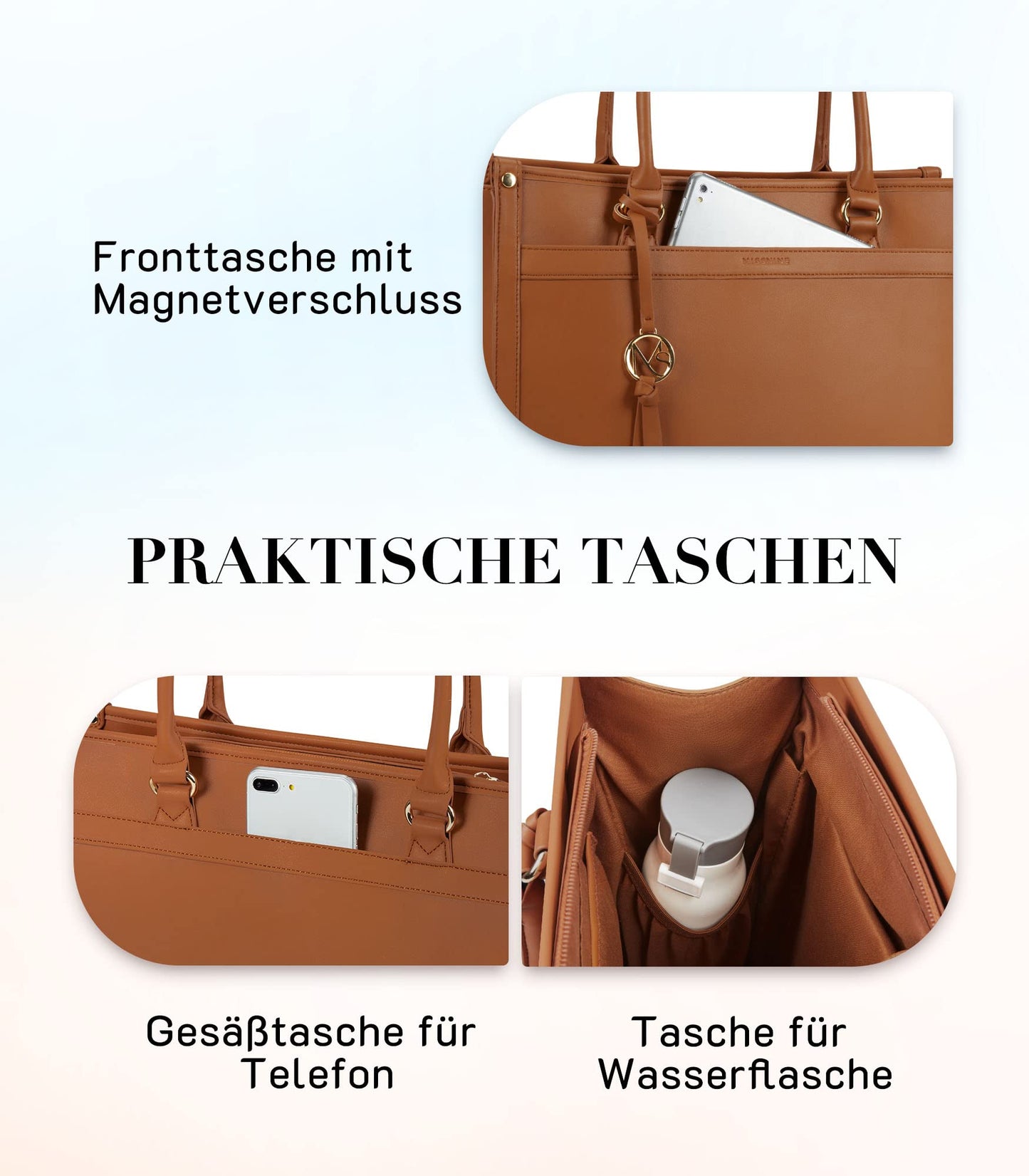 Missnine Women's 15.6" Laptop Tote Bag Set