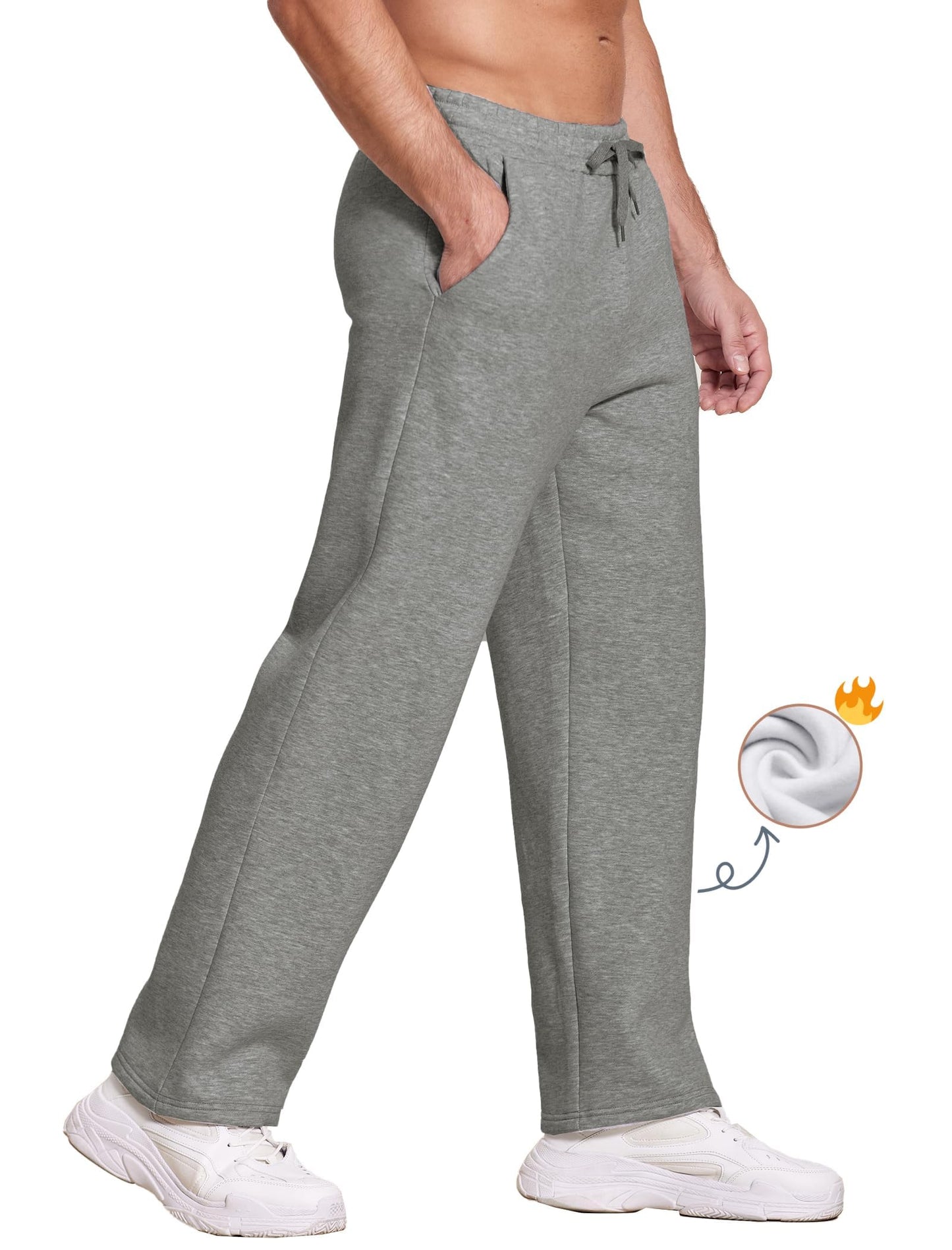 PINSPARK Men’s Winter Joggers – Fleece-Lined Sweatpants