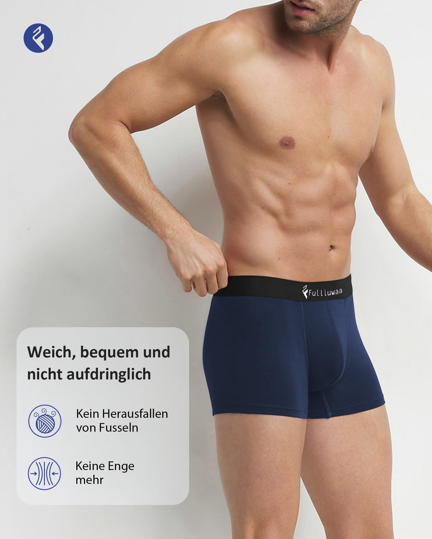 Fullluwaa Boxershorts for Men, 12-Pack
