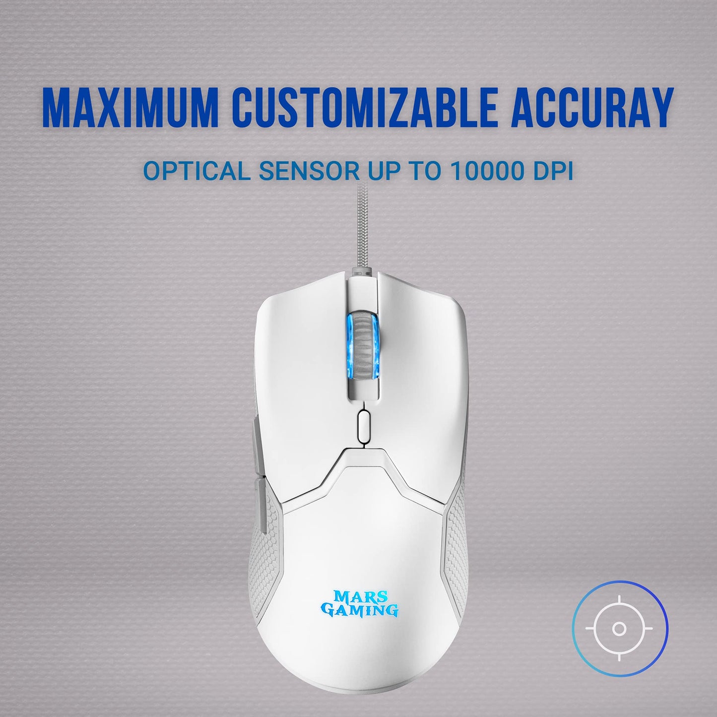 MARSGAMING MCP-RGB3, Pack Gaming Keyboard Fixed RGB + Gaming Mouse RGB Flow 3200 DPI + Headset Over-Ear RGB + XXL Mouse Pad, White, Portuguese Language