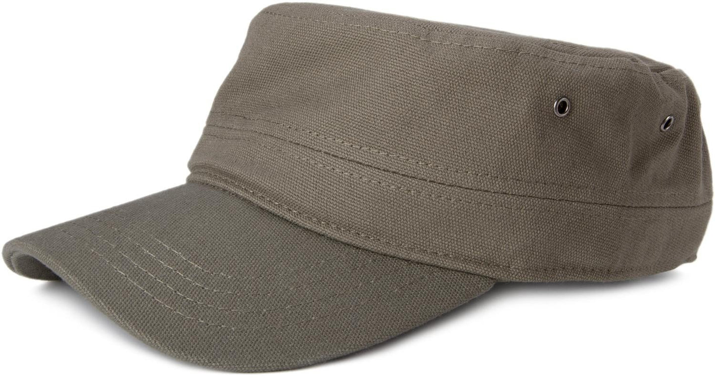styleBREAKER Unisex Cap im Military-Stil aus robustem Baumwoll-Canvas, Klettverschluss verstellbar 04023020
