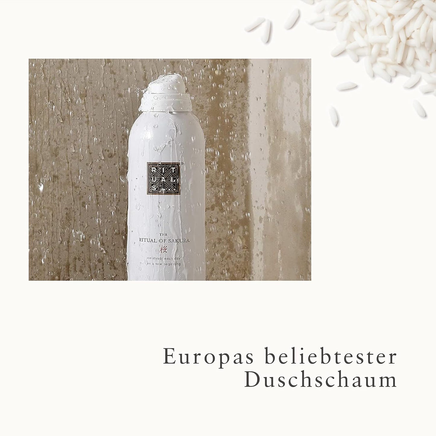 RITUALS The Ritual of Sakura Foaming Shower Gel (200ml) Skin-Renewing Care with Rice Milk Cherry Blossom