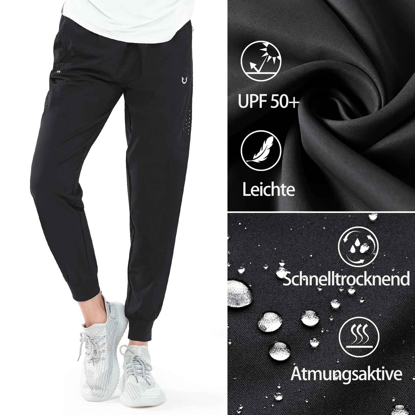 NORTHYARD Women's Lightweight Quick-Dry Training Pants