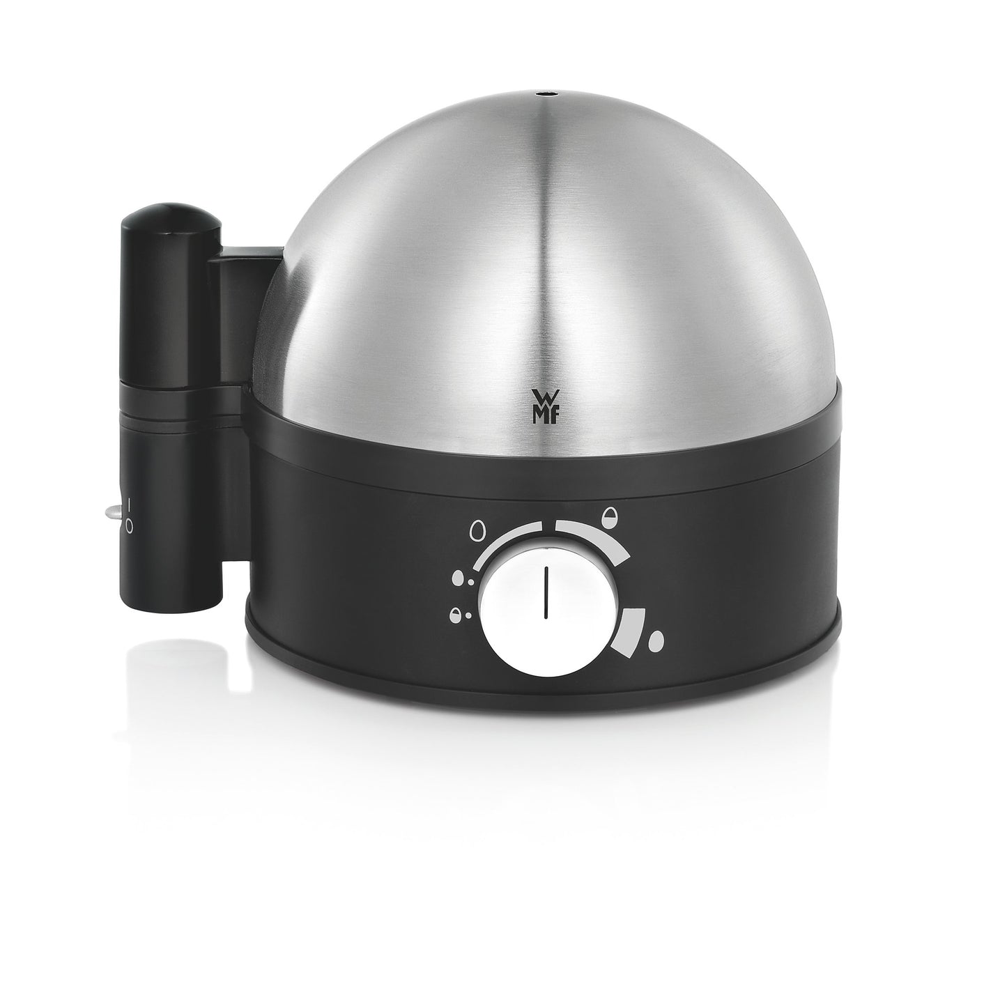 WMF Stelio Eierkocher Edelstahl, Eierkocher 1 Ei -7 Eier, 380 Watt, Härtegradeinstellung, Fortkochstufe, Messbecher mit Eipick