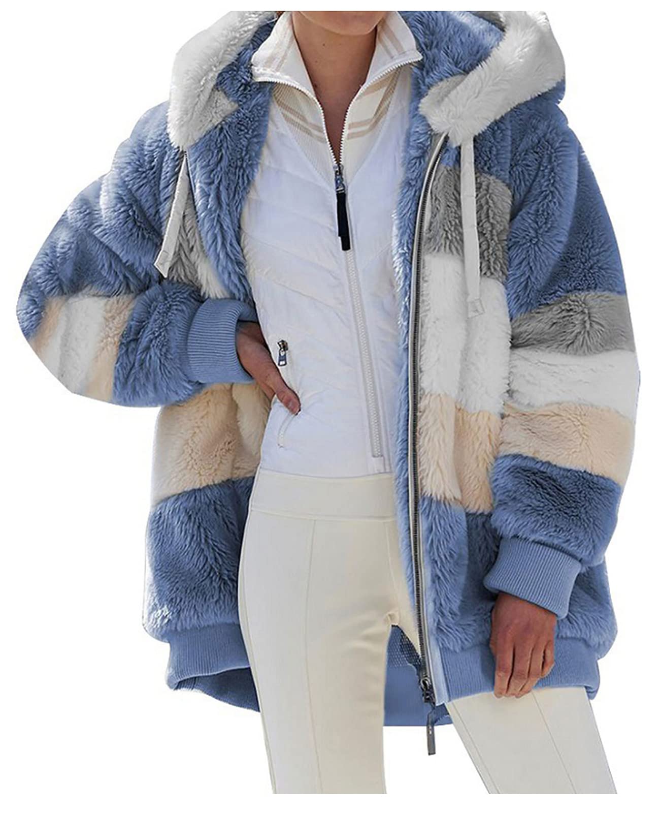 Women’s Plush Fleece Hooded Jacket