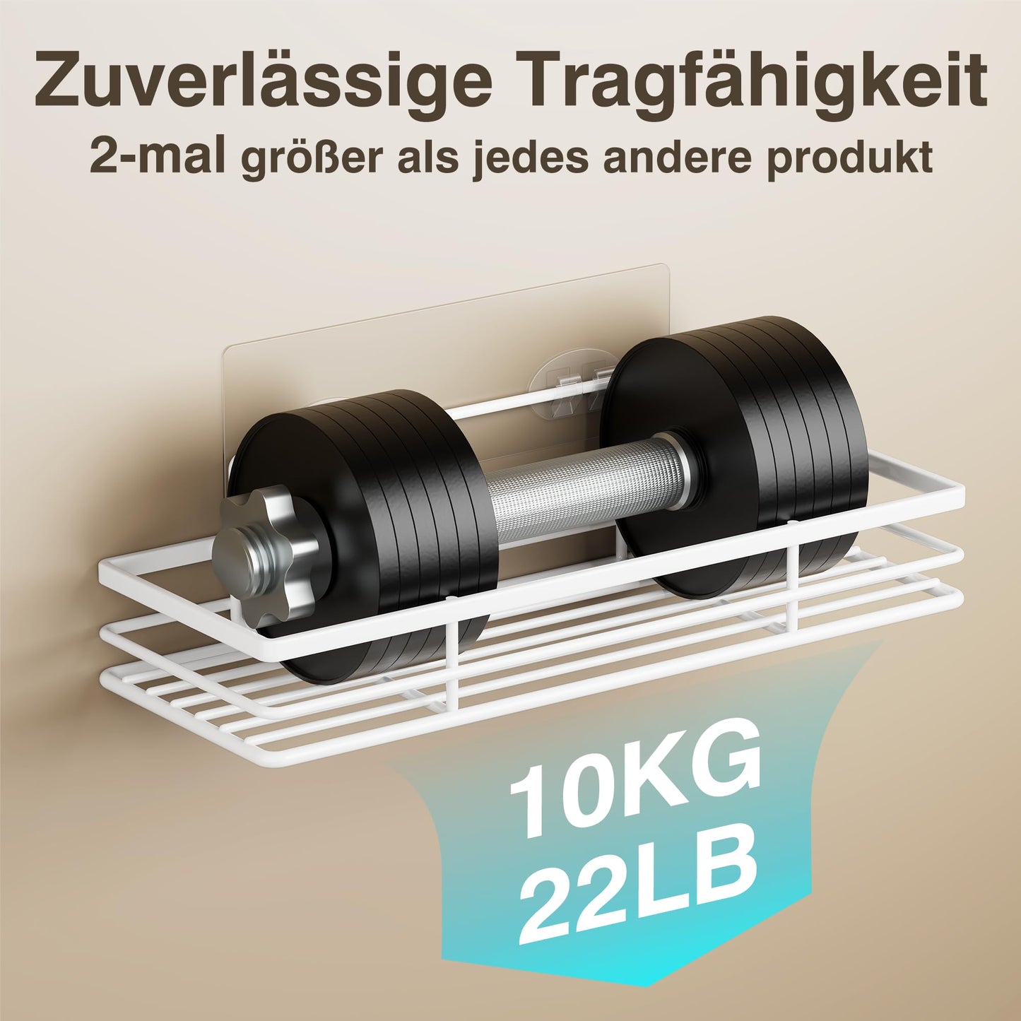 saffruff Duschablage Ohne Bohren 2 Stück Duschregal Duschkorb Badezimmer Organizer, Regal Badregal Shampoo Halterung für Dusche Küche Bathroom, mit 2 Klebeflächen,Edelstahl Schwarz