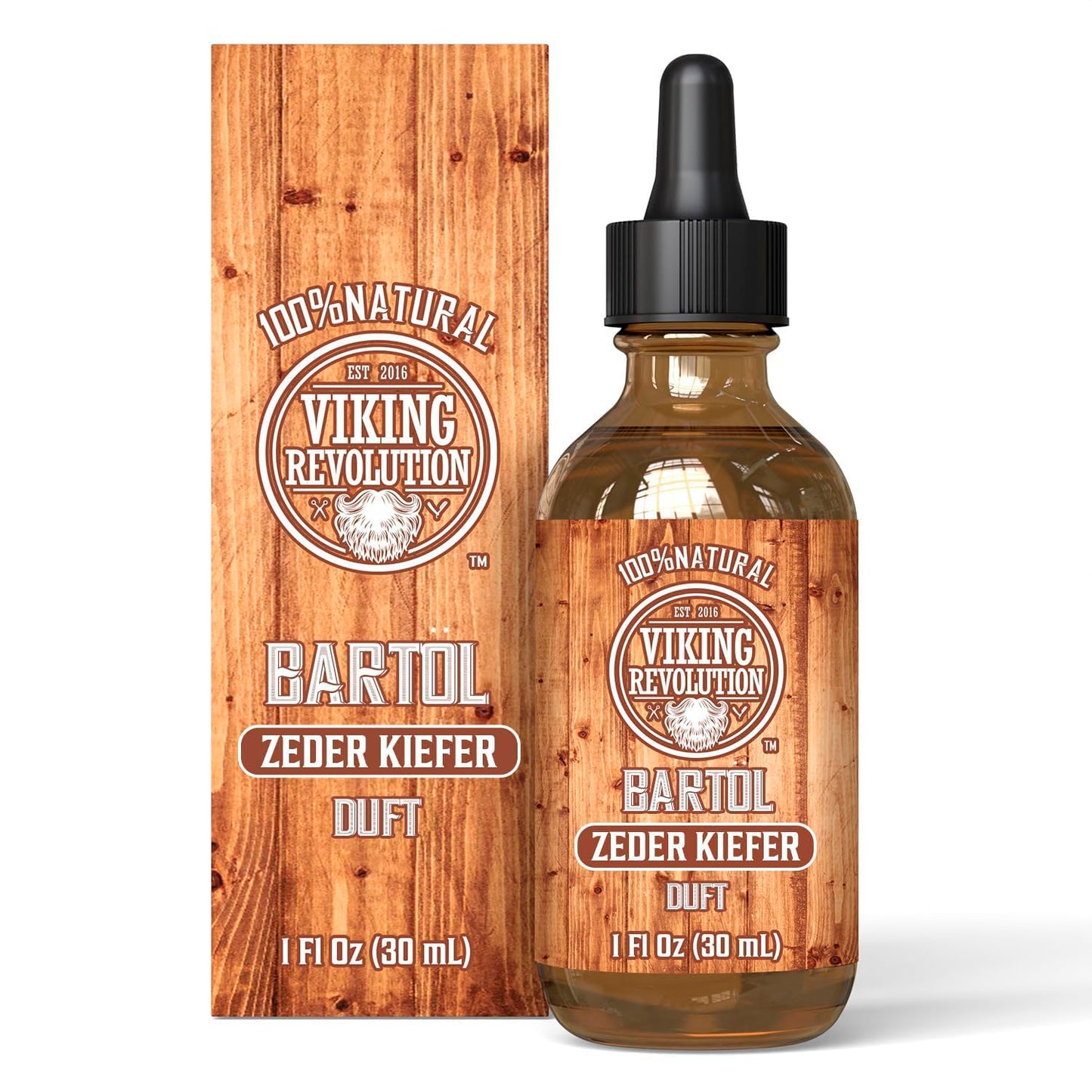 Viking Revolution - Bartöl - Macht Weich, Schützt und Stärkt - Natürliches Argan- und Jojobaöl - Bartöl Herren - Geschenke Für Männer - Sandelholz - 30 ml