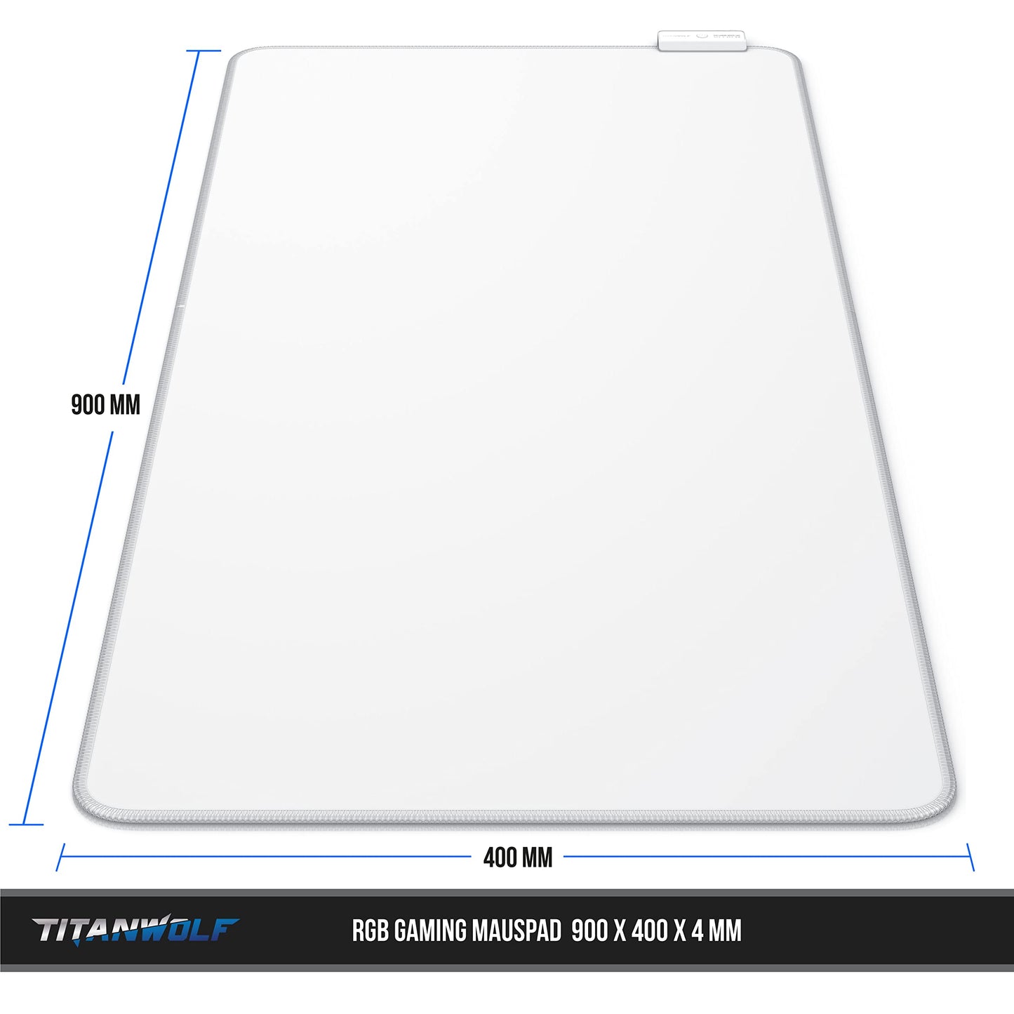 TITANWOLF - RGB Gaming Mouse Pad - LED Desk Pad - 800x300 mm - XXL Mouse Pad - LED Multi Color - 11 Lighting Modes - 7 LED Colors Plus 4 Effect Modes - Washable - Stars