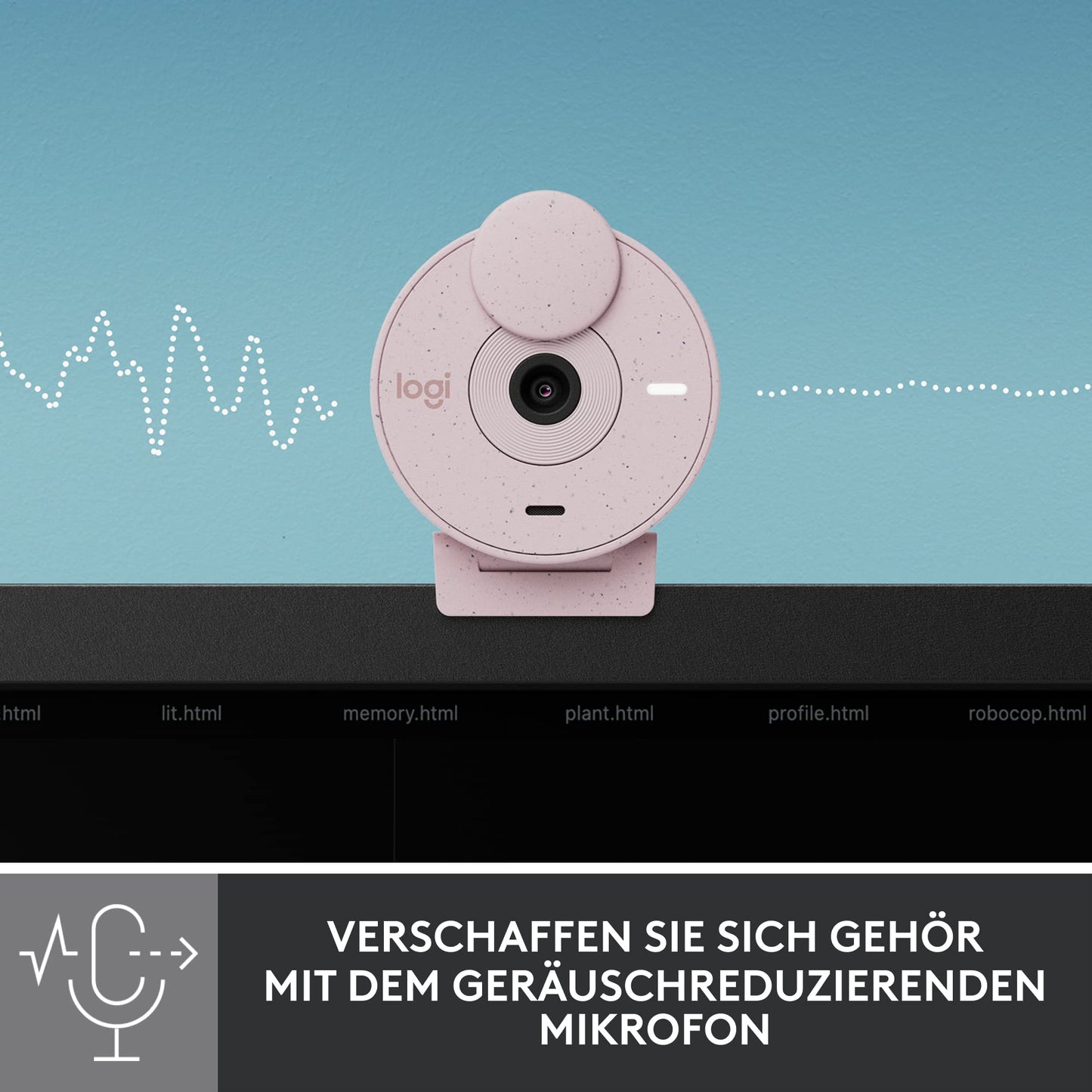 Logitech Brio 300 Full HD-Webcam mit Sichtschutz, Mikrofon mit Rauschunterdrückung, USB-C, Zertifiziert für Zoom, Microsoft Teams, Google Meet, Streaming, Automatische Lichtkorrektur - Graphit