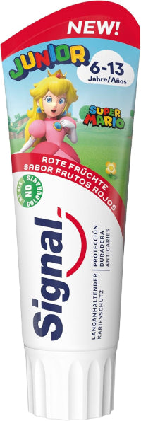 Signal Junior Zahnpasta, 6-13 Jahre, rote Früchte, für Milchzähne und Dauerwelle, 75 ml, 1 Stück