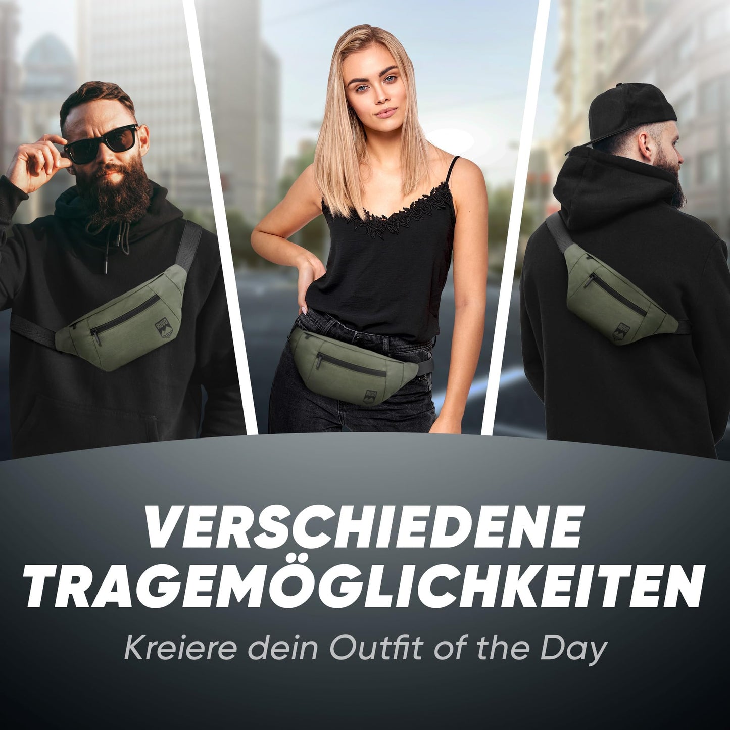 RUVO Waist Bag – Stylish & Spacious Unisex Hip Bag for Every Activity