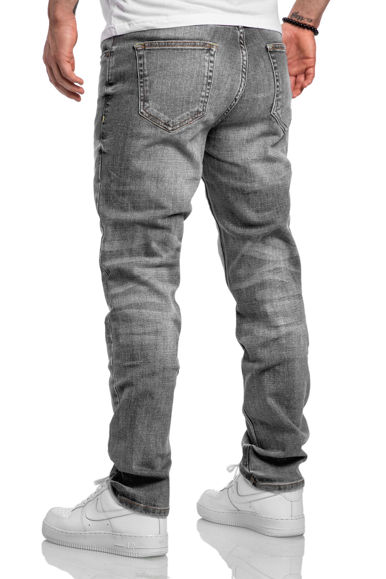 Amaci&Sons Men’s Regular Fit Straight Leg Jeans