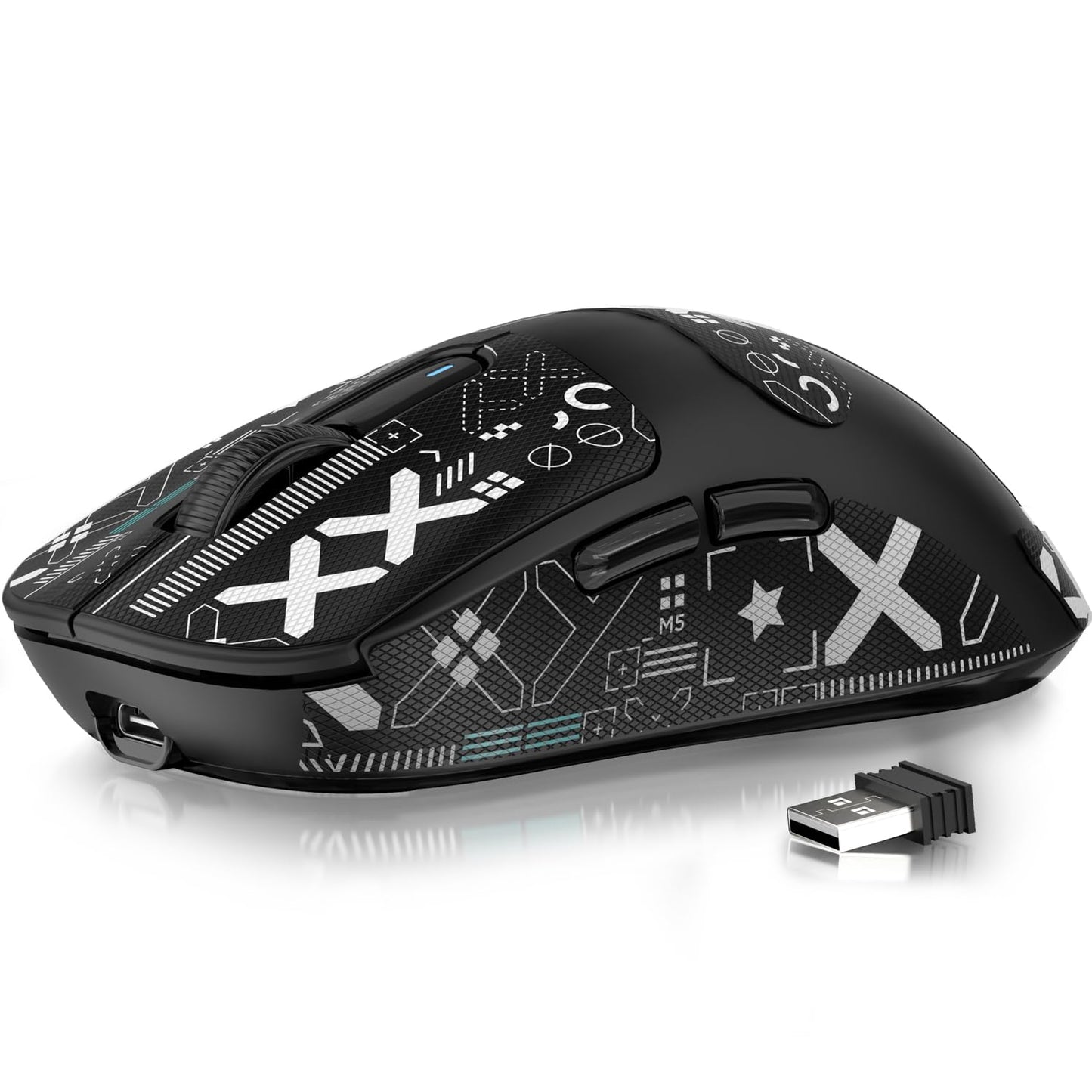 ATTACK SHARK X3 49g Ultralight Mouse, PixArt PAW3395 Gaming Sensor, BT/2.4G Wireless/Wired Gaming Mouse, 26000 DPI, 200 Hours Battery, Office Mice for Win11/Xbox/PS/Mac (White)