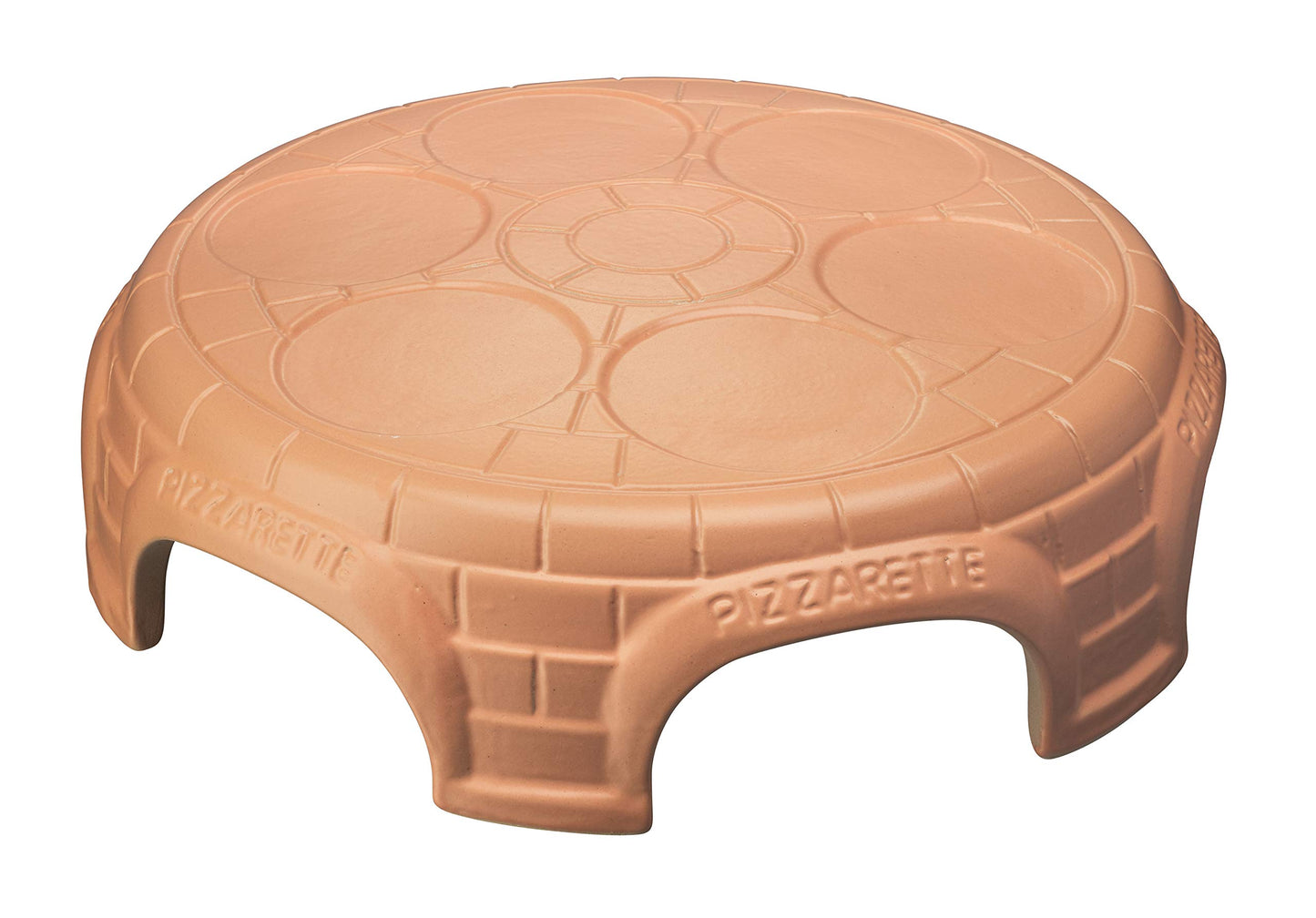 Emerio Pizzaofen, PIZZARETTE das Original, handgemachte Terracotta Tonhaube, patentiertes Design, für Mini-Pizza, echter Familien-Spaß für 8 Personen, PO-116124.1, Pink