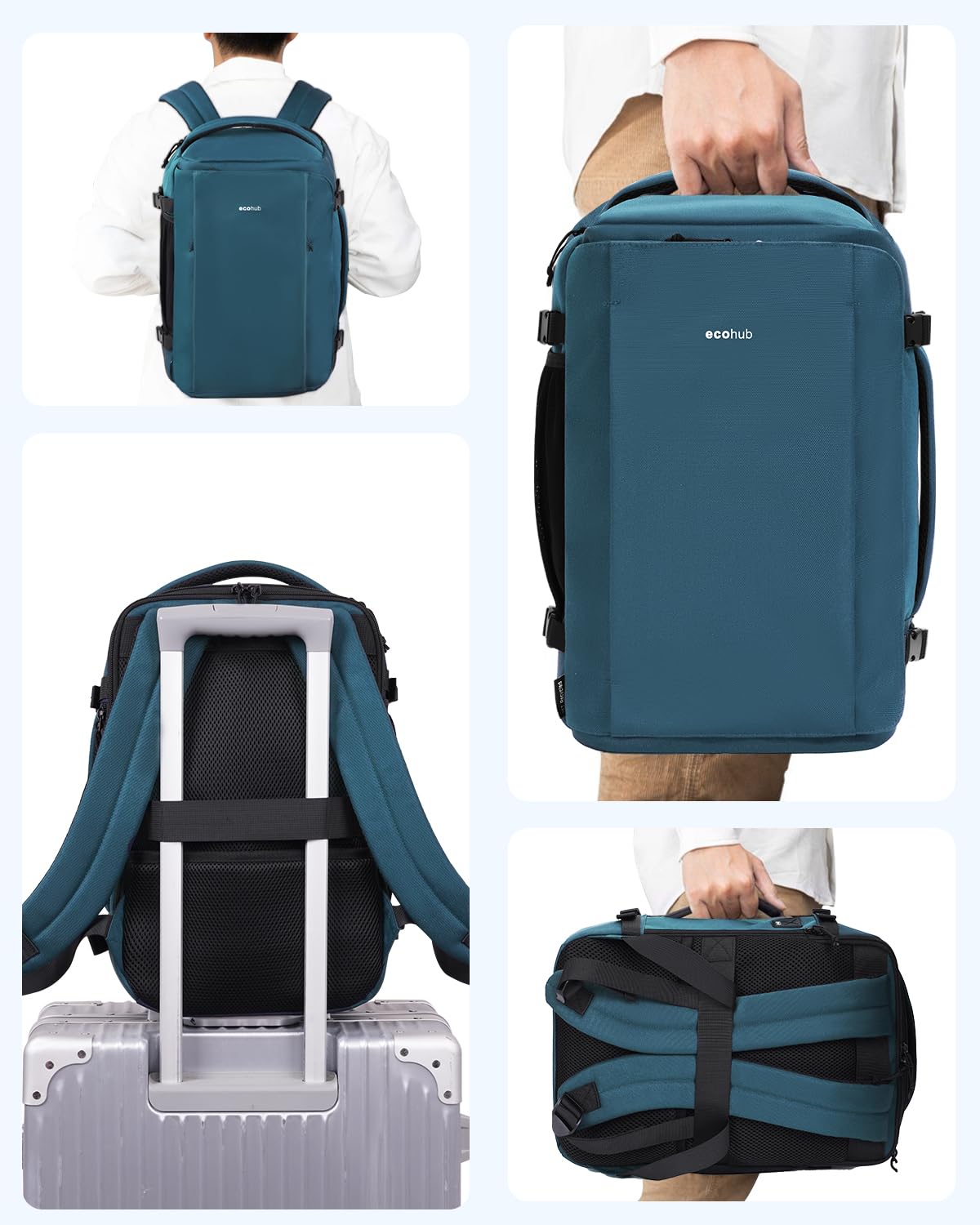ECOHUB Ryanair Hand Luggage Backpack – Waterproof & Eco-Friendly Travel Backpack