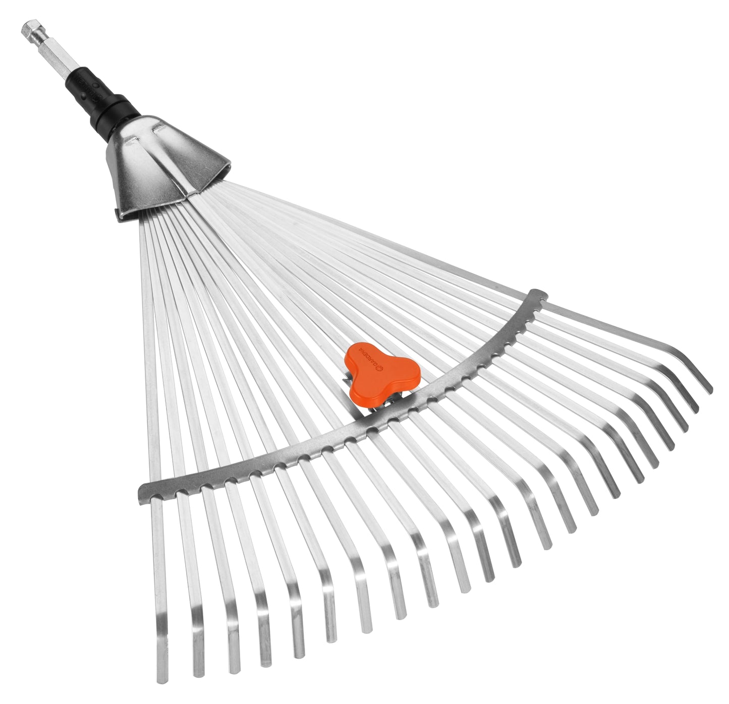 Gardena combisystem-Rechenbesen: Handlicher Zinkenbesen zum Zusammenfegen von Laub und Grasschnitt, mit robusten Kunststoffzinken, Arbeitsbreite 43 cm (3101-20)