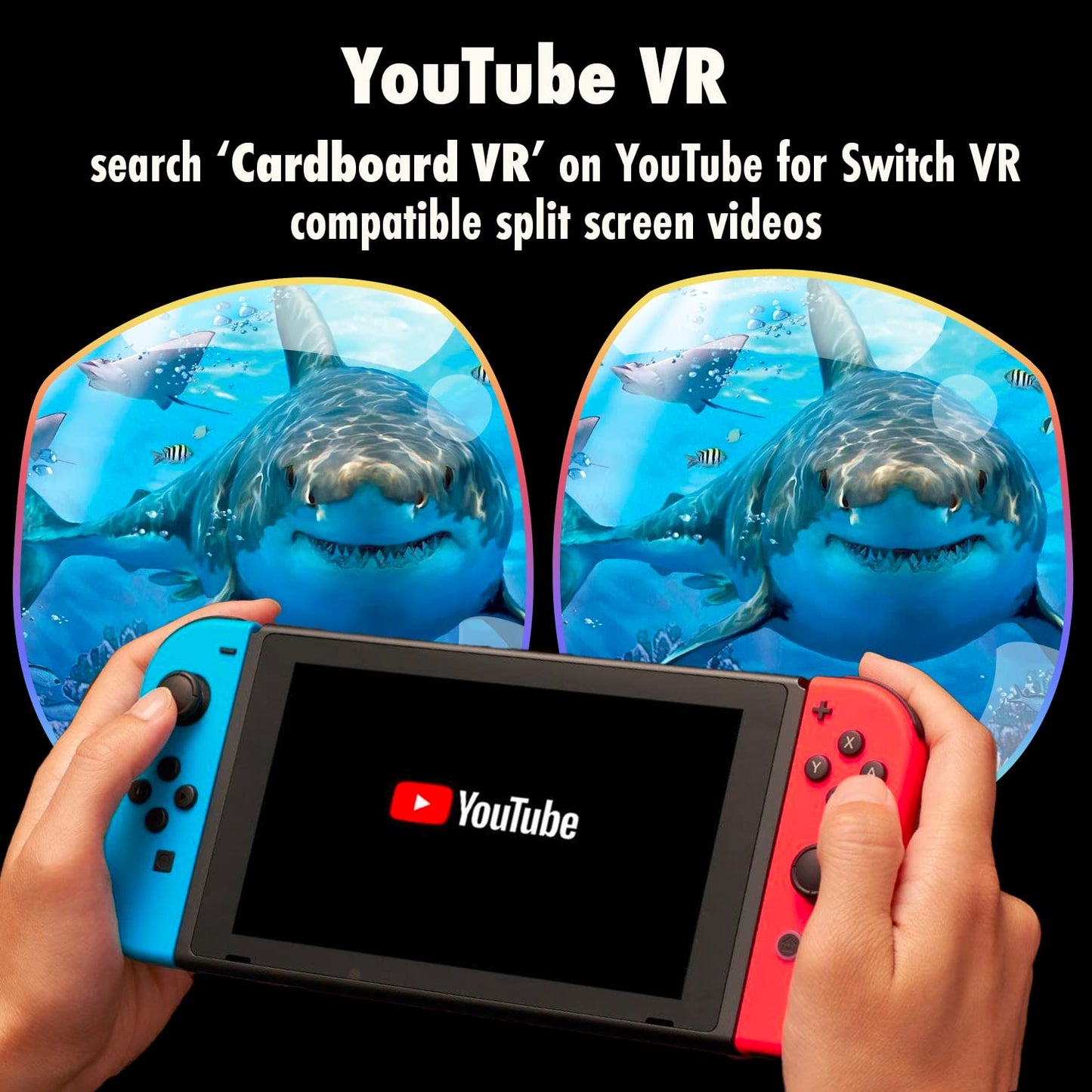 Orzly VR Brille für Nintendo Switch/Switch OLED Konsole Modell fur 3D Virtual Reality Headset Spiele Zubehör Set- Geschenkbox-Edition Schwarz