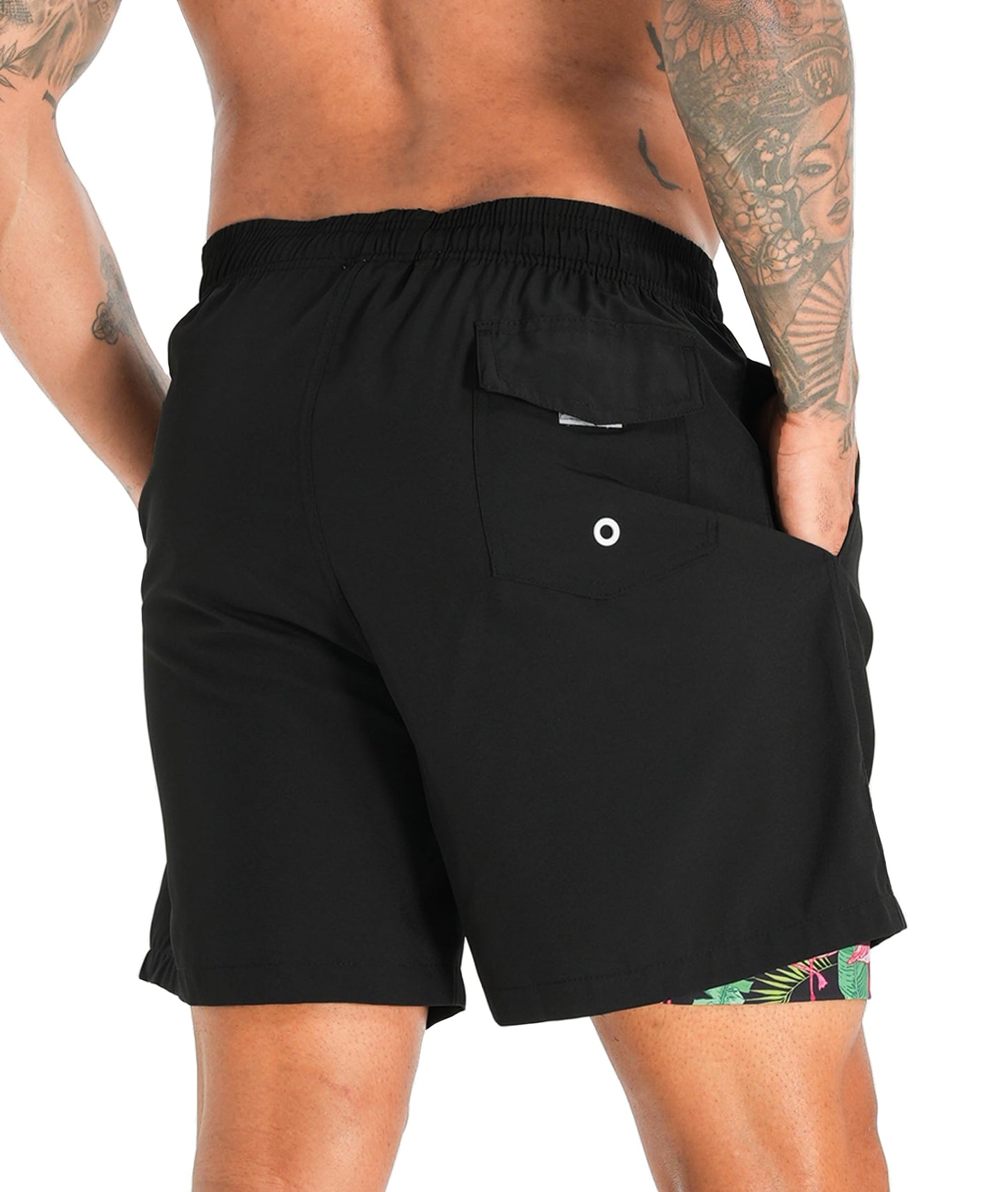 APTRO Men’s 2-in-1 Swim Shorts – Quick-Dry Board Shorts
