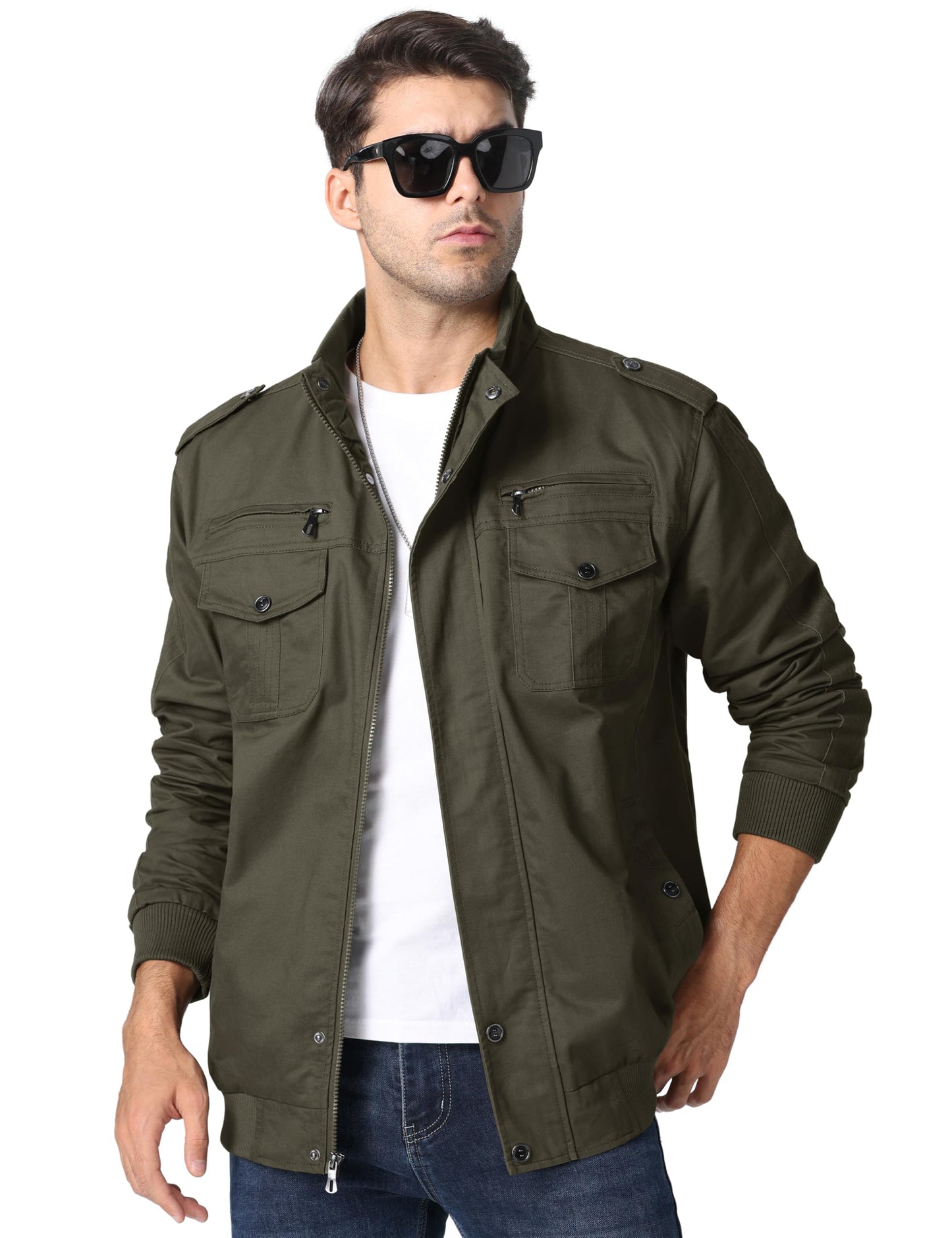 Men's Military Style Jacket – Windproof Utility Jacket
