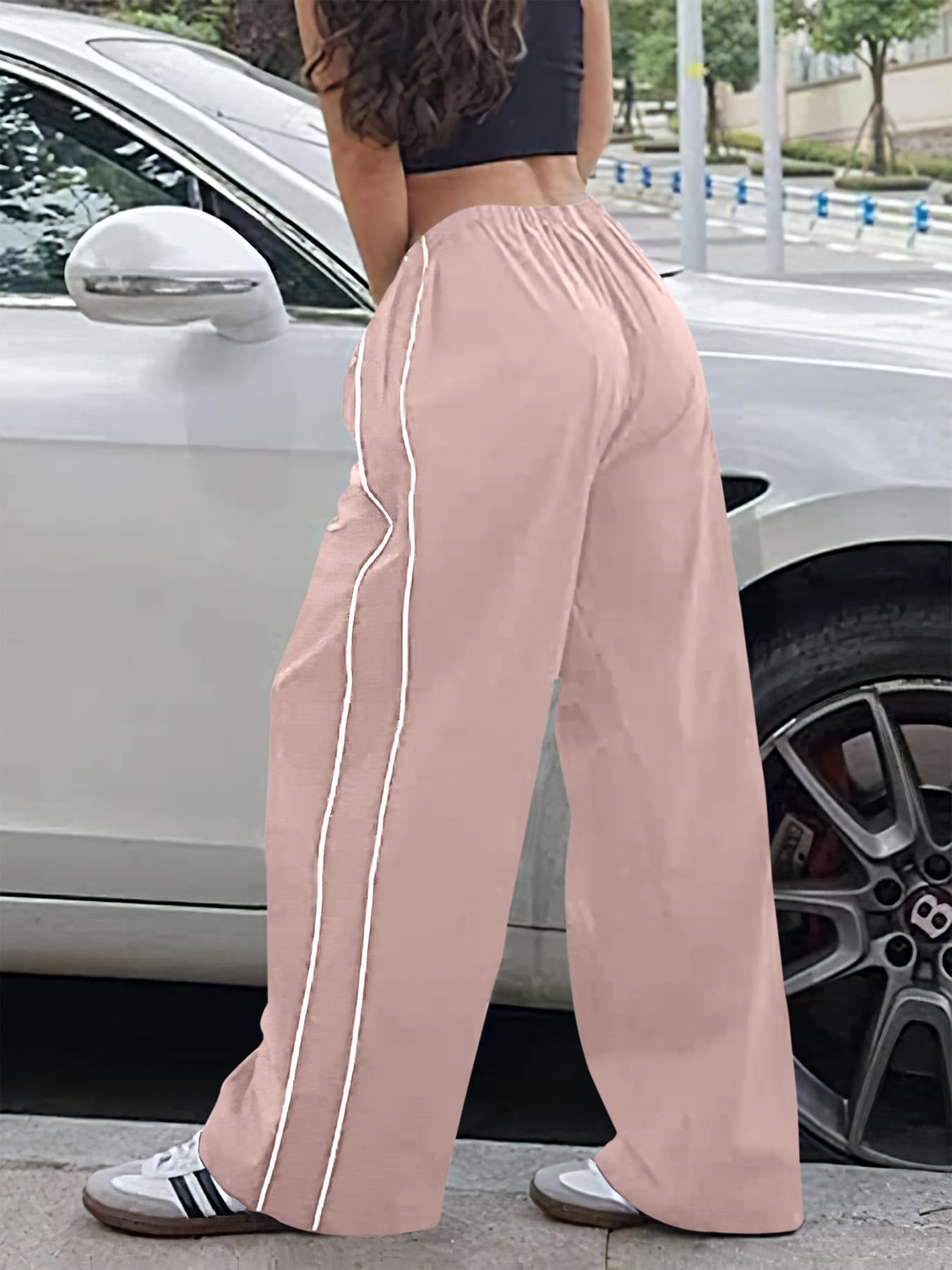 Y2K Women’s Parachute Track Pants – Baggy Cargo Pants
