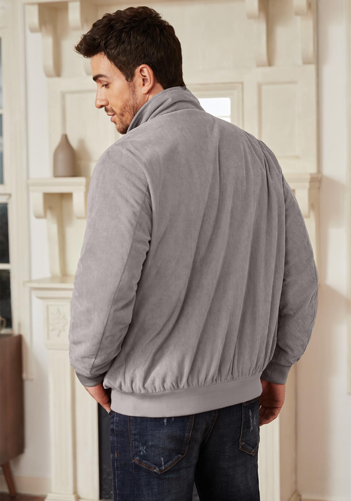 Men’s Corduroy Jacket – Fleece-Lined Winter Coat