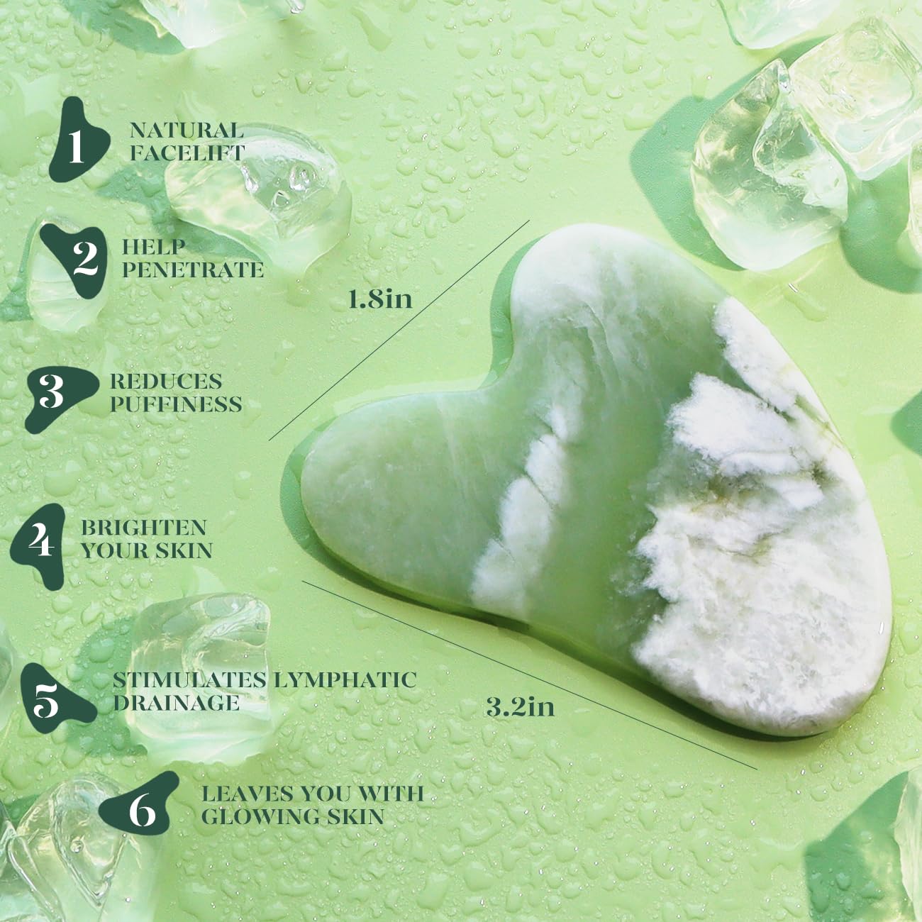 BAIMEI Jade Roller & Gua Sha Set