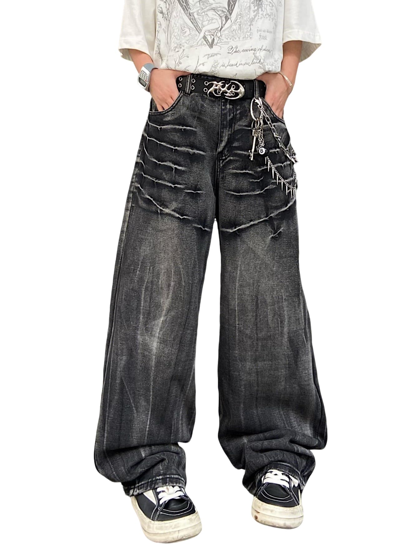 Zewool Men’s Distressed Baggy Jeans