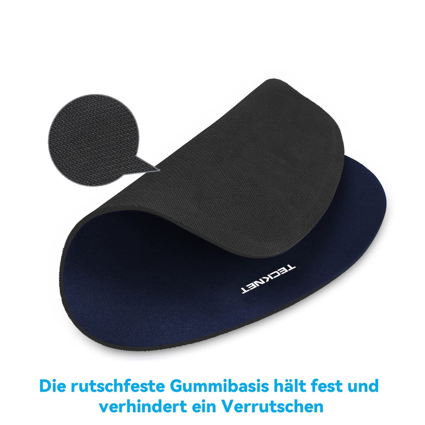 TECKNET Mauspad mit Gelkissen, Memory Foam Mousepad Ergonomisches Wasserdicht Komfort Mausmatte mit Handgelenkpolster Handauflage für Alle Maus Offfice Heim Computer Laptop